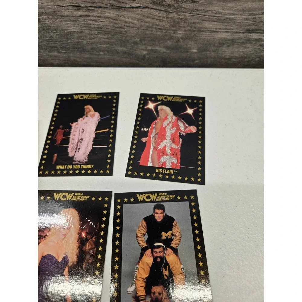 Vintage WCW World Championship Wrestling Trading Cards Lot‎ Ric Flair Sting 1991